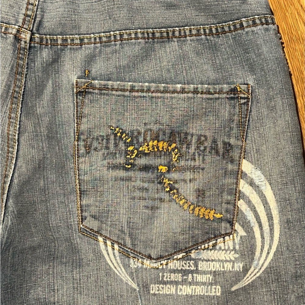 Rocawear Jeans Mens Vntg Baggy Hip Hop Skater Y2K Wide Leg Thrashed Distressed‎ - Picture 11 of 12